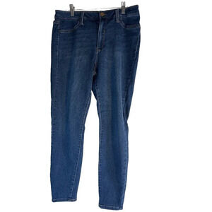 Dollhouse Womens Jeans Med Wash Skinny Leg Size 14W